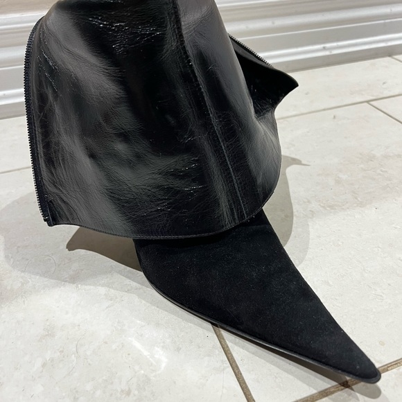 Authentic Designer pinky & Bolaji 1858 by Reportage. Leather Boots Pointed Toe - Picture 6 of 8